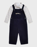 Ralph Lauren Boy's Embroidered Corduroy Overalls W/ Button Down Shirt
