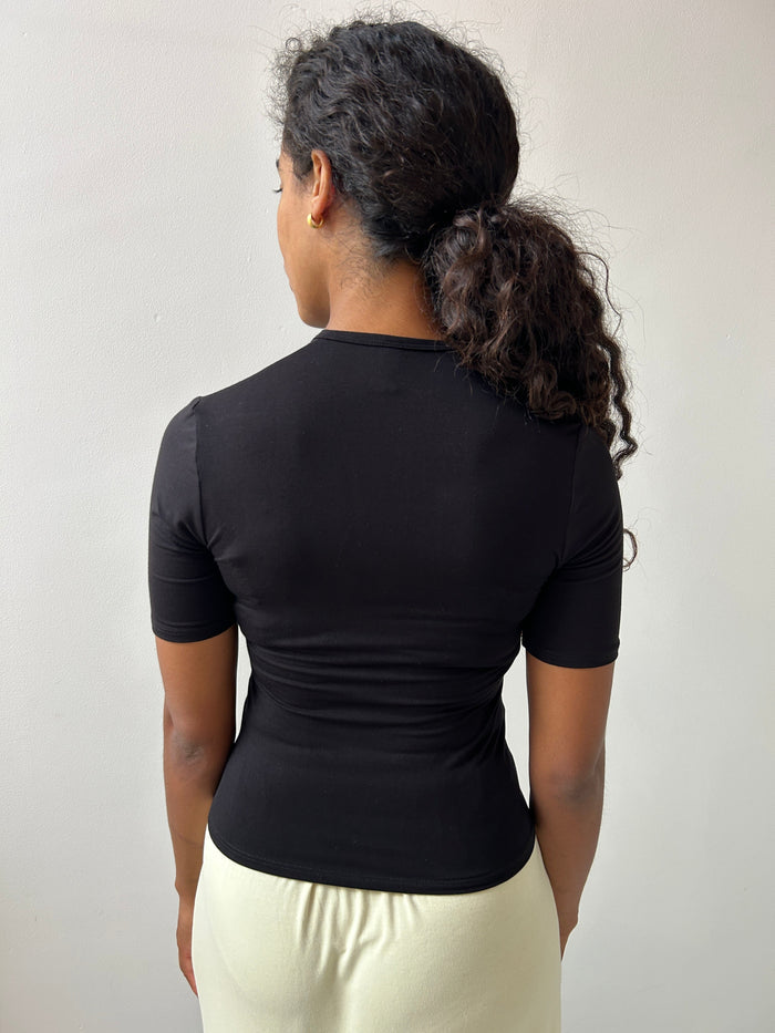 Recline French Tee, Black KYE INTIMATES