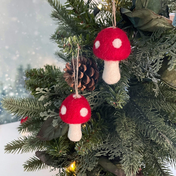 Friendsheep Red Toadstool Ornaments - Set of 3
