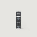 Black textured 5ml refillable travel perfume atomizer with silver trim, Creed logo - Front View | Creed Boutique