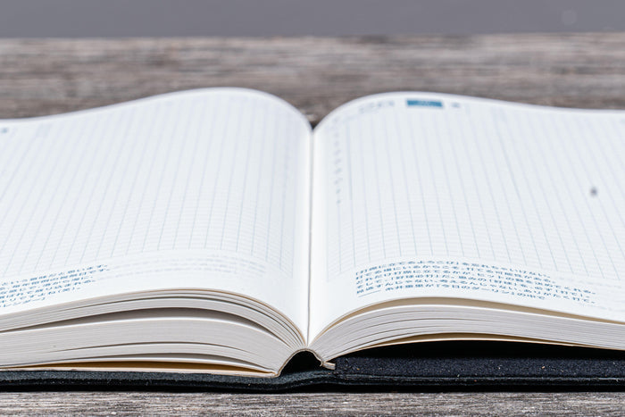 Refillable Leather Wrap Journal / Planner Cover - Black