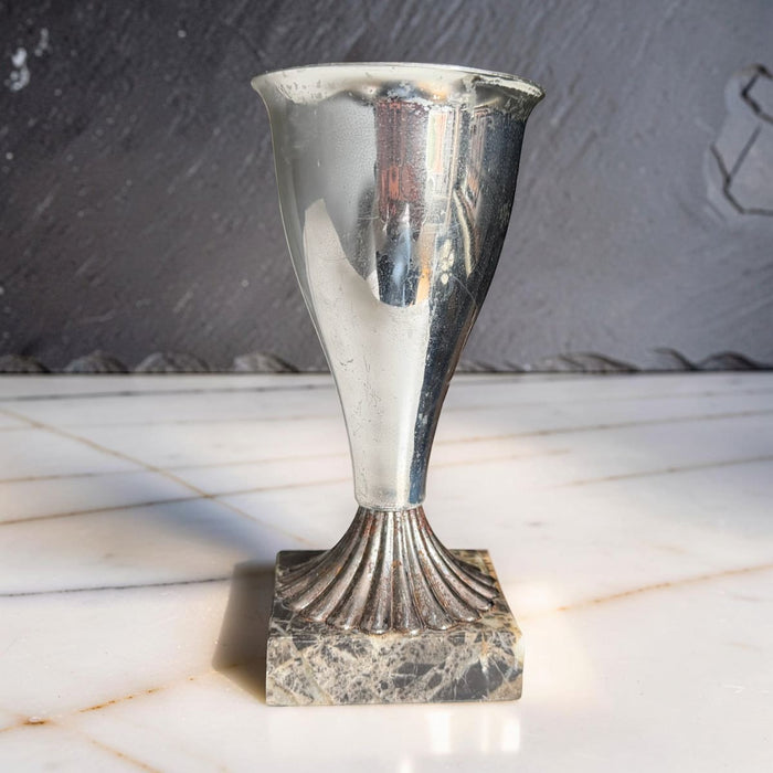 Repurposed Vintage Silver Trophy Cup Candle - Smoky Earl