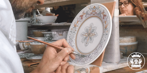 RICCO DERUTA DELUXE: Ceramic Handle Serving 'Risotto' Spoon Ladle with 18/10 stainless steel cutlery.