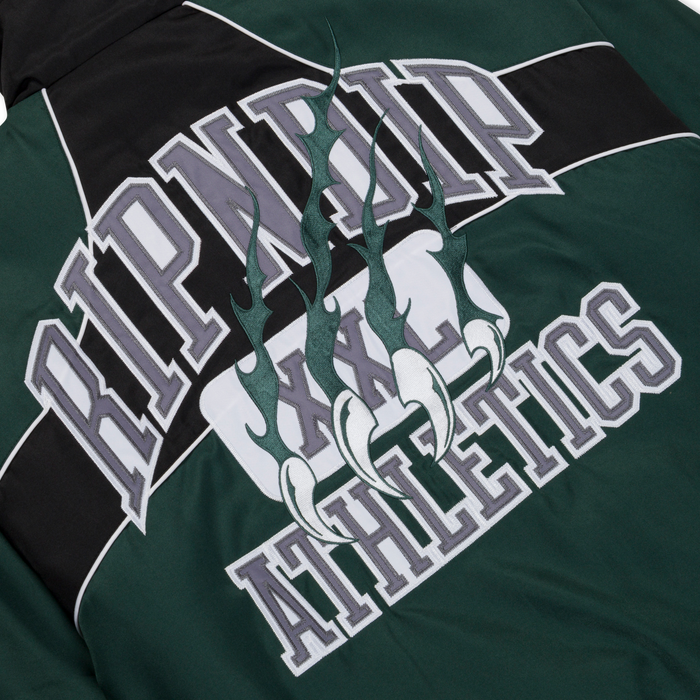RIPNDIP RIPNDIP Athletics Race Jacket (Hunter Green / Black)