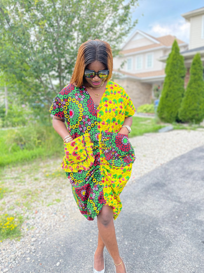 Rolly Babe Ankara Dress Yellow
