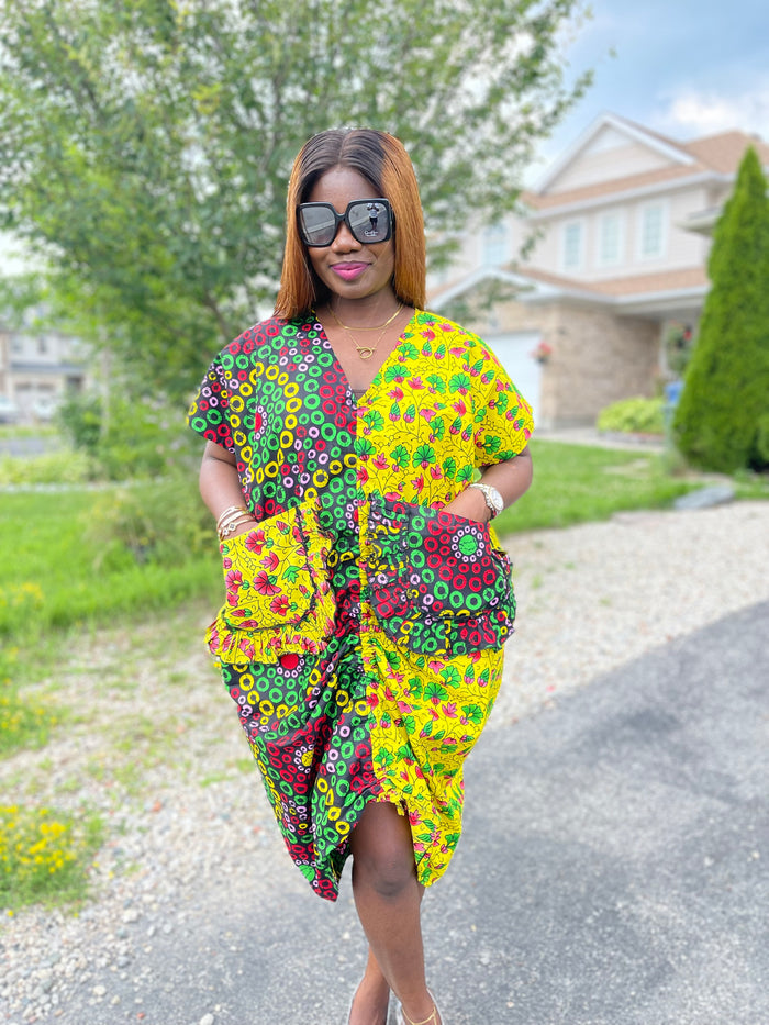 Rolly Babe Ankara Dress Yellow