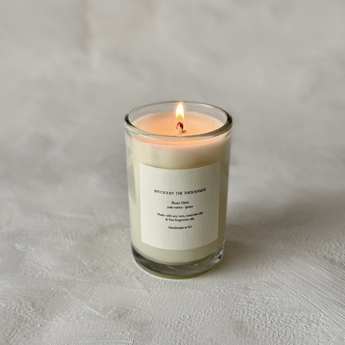 Rose Otto, Palo Santo + Grass Handcrafted Soy Candle
