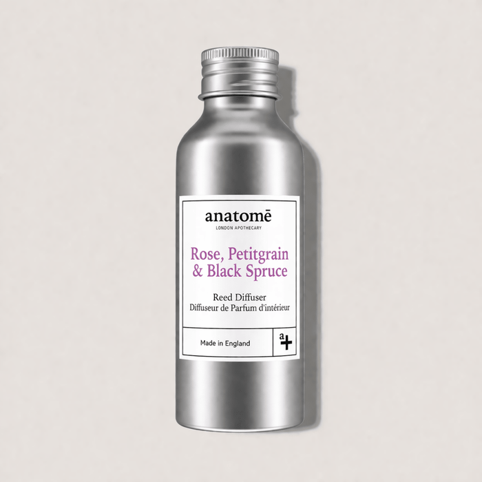 Rose, Petitgrain & Black Spruce Essential Oil Reed Diffuser - Refill - anatomē