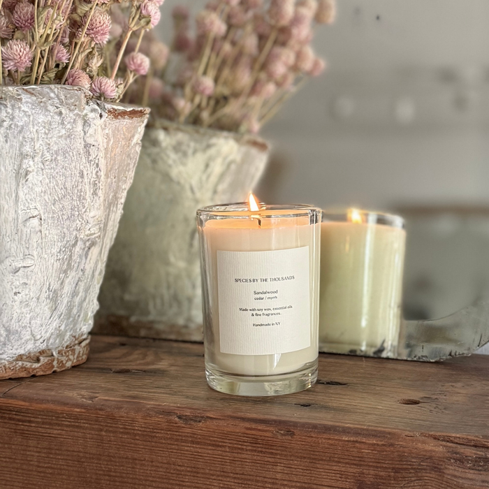 Sandalwood, Cedar+ Myrrh Handcrafted Soy Candle