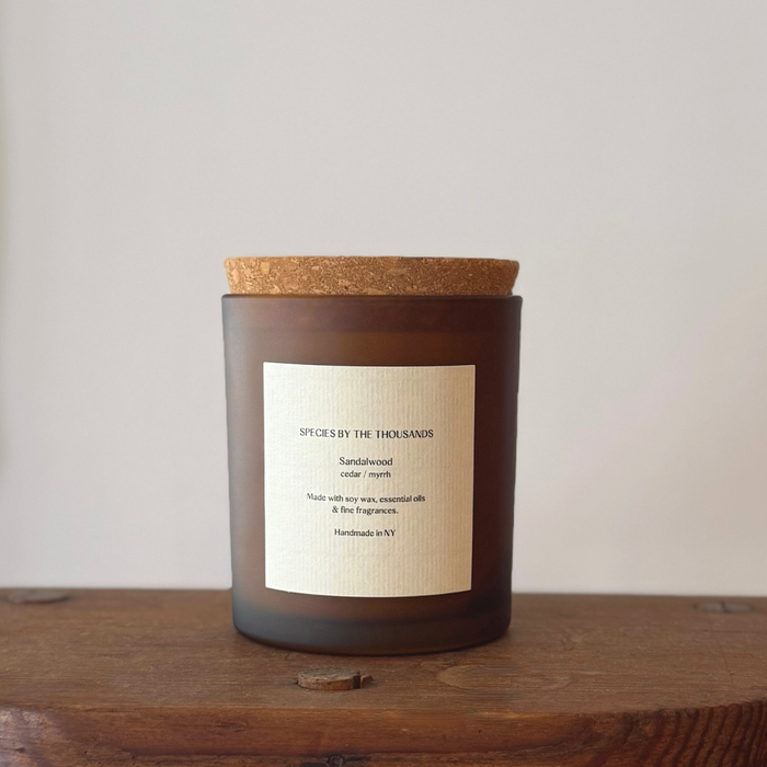 Sandalwood, Cedar+ Myrrh Handcrafted Soy Candle