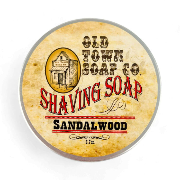 Sandalwood -Shave Soap Tin - Old Town Soap Co.