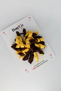 School Bow Brown and Yellow Gold - Corker Bow - Elastic