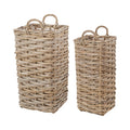 Set of 2 Square Grey Kubu Umbrella Baskets