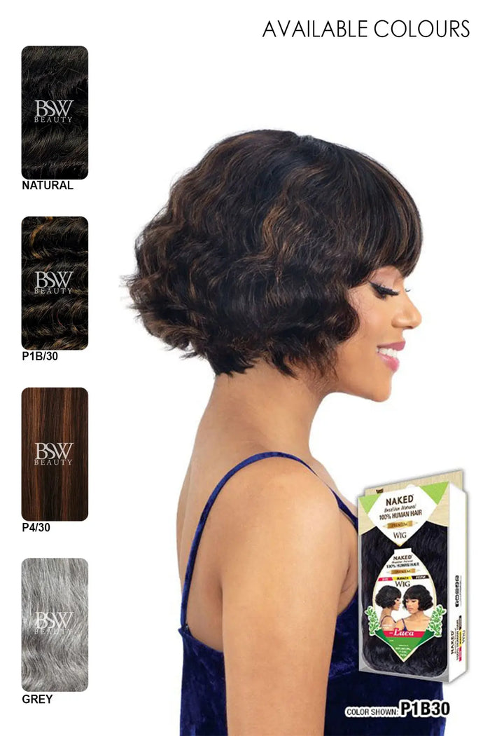 SHAKE N GO NAKED BRAZILIAN NATURAL 100% HUMAN HAIR PREMIUM WIG - LUCA - BSW BEAUTY CANADA