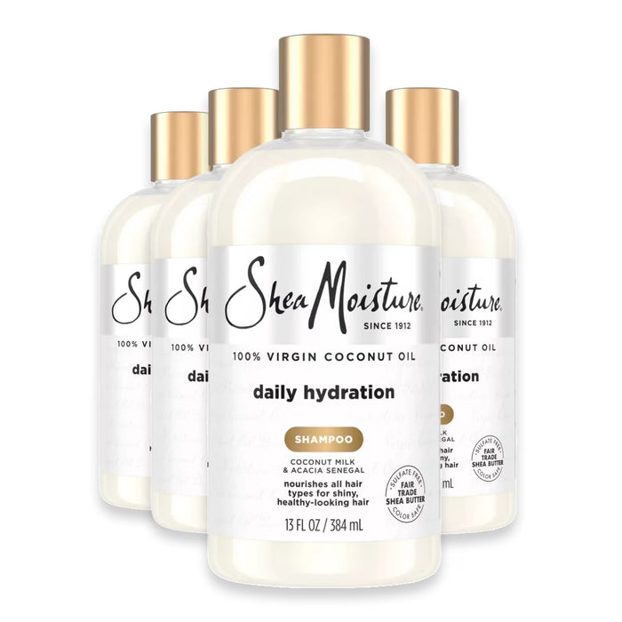 SheaMoisture 100% Virgin Coconut Oil Daily Hydration Shampoo 13 fl oz - 4 Pack