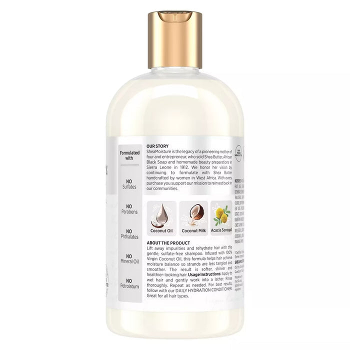 SheaMoisture 100% Virgin Coconut Oil Daily Hydration Shampoo 13 fl oz - 4 Pack