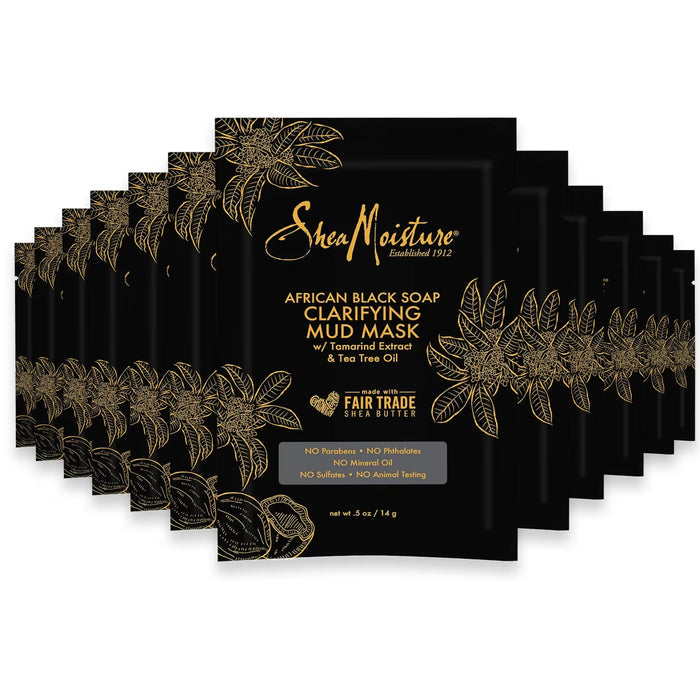 SheaMoisture African Black Soap Clarifying Mud Mask Packette - 0.5 oz - 24 Pack