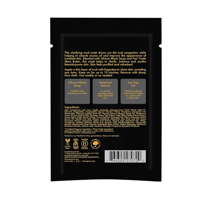 SheaMoisture African Black Soap Clarifying Mud Mask Packette - 0.5 oz - 24 Pack