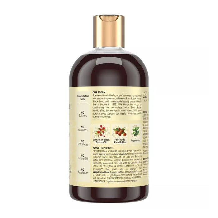 SheaMoisture Jamaican Black Castor Oil Strengthen & Restore Shampoo - 13 fl oz - 4 Pack