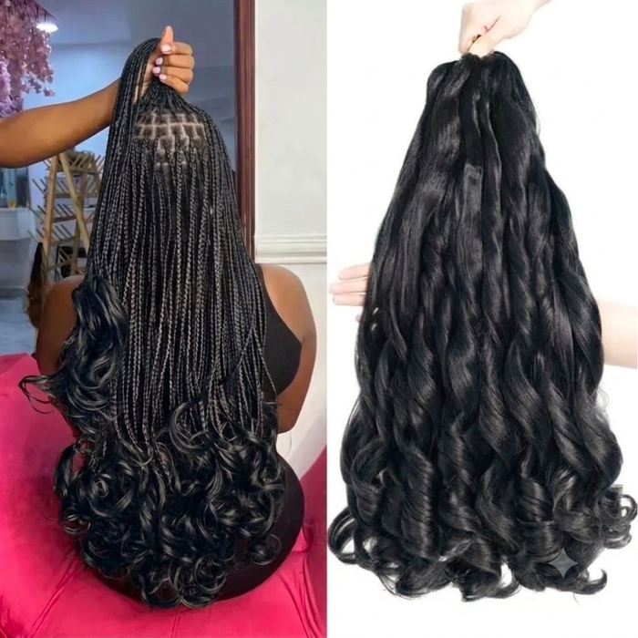 Silky French Curl 24 Inch Single Tone Braiding hair