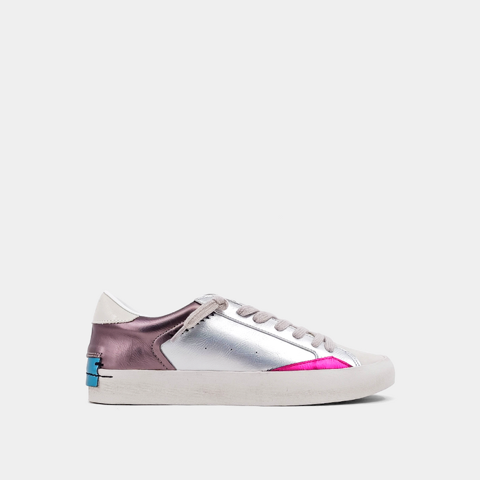 Silver Distressed Ruby Sneaker by ShuShop