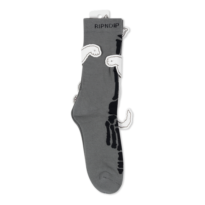 RIPNDIP Skelly Nerm Socks (Charcoal)