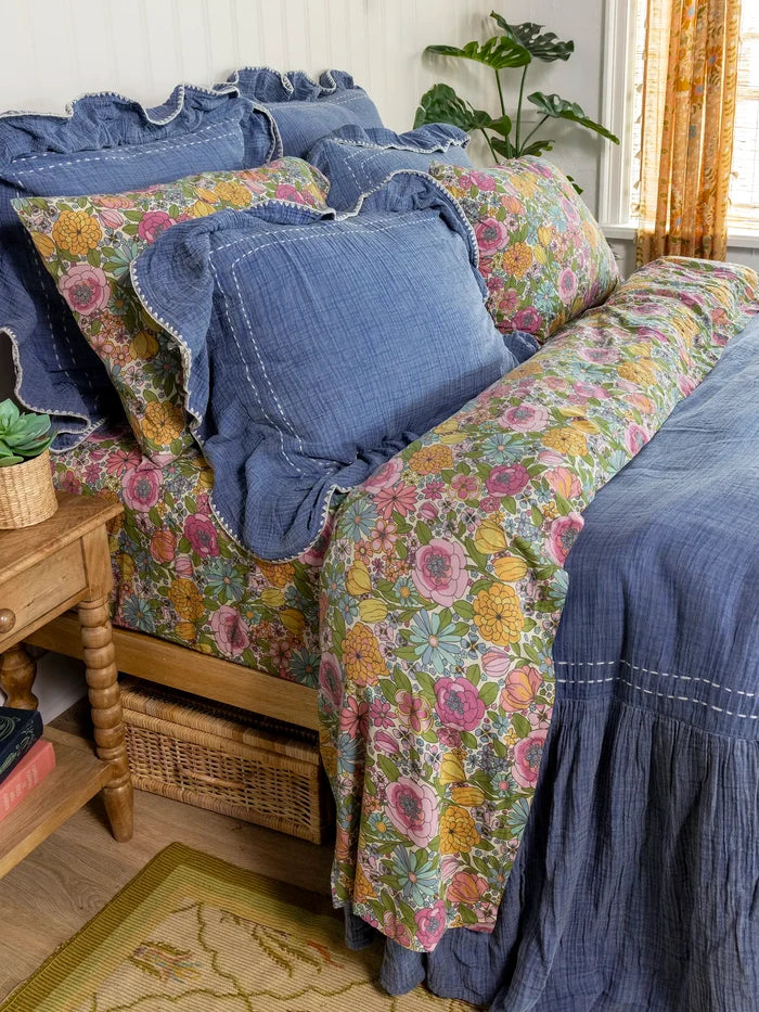 Sooo Soft Cotton Sheet Set - Drawn Garden Multi-view 3