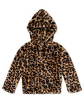 Speechless Big Girls Animal Print Sweater - Tan Black