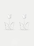 Sterling Silver Butterfly Ear Jacket Earring | Silver-Image 1