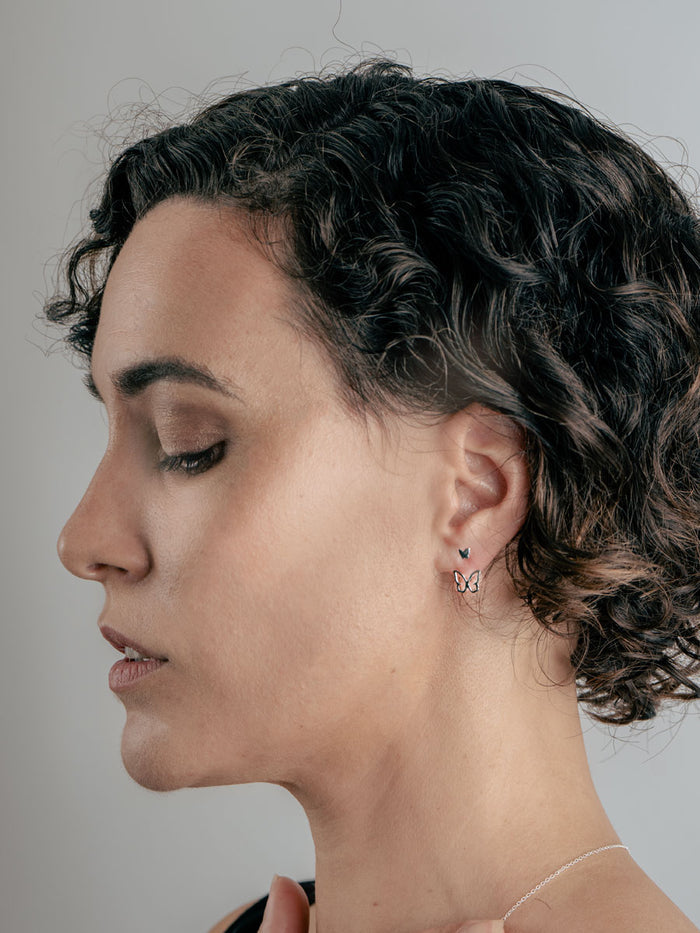 Sterling Silver Butterfly Ear Jacket Earring | Silver-Image 3