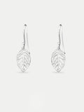 Sterling Silver Monstera Leaf Drop Earrings | Silver-Image 1