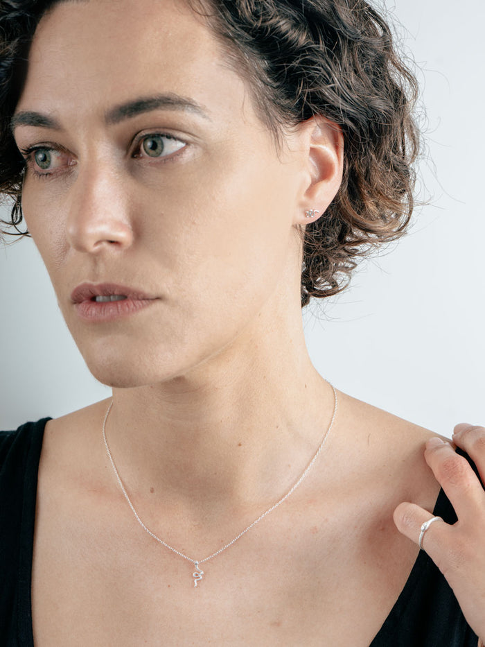 Sterling Silver Snake Pendant Necklace | Silver-Image 2