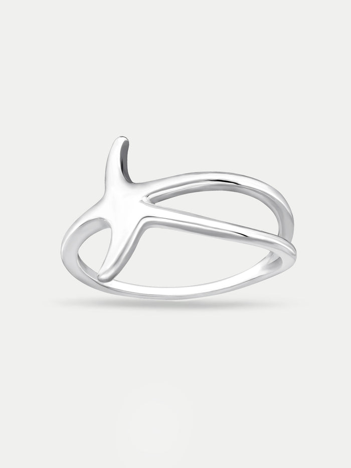 Sterling Silver Starfish Ring | Silver-Image 1