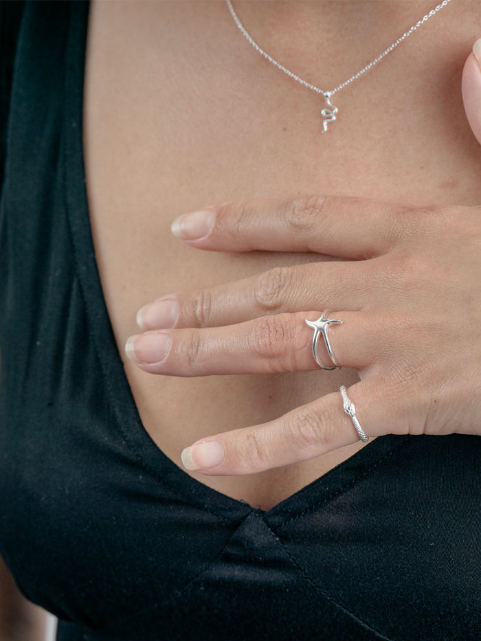 Sterling Silver Starfish Ring | Silver-Image 2