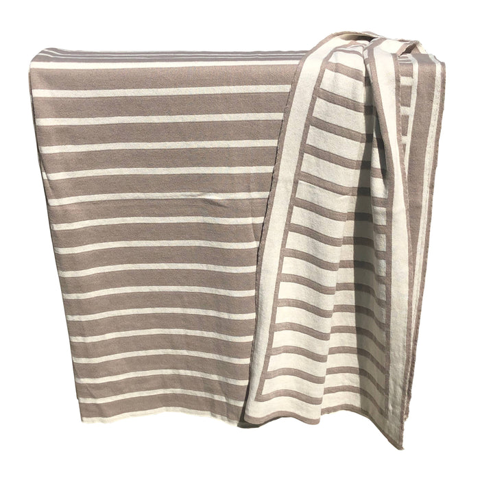 Striped Knitted Throw Stone