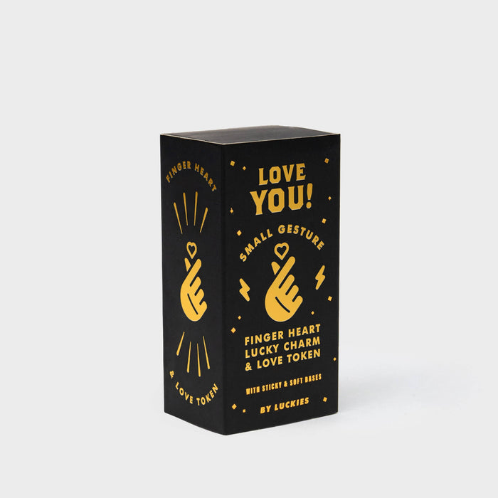 SUCK UK Ltd - USA - Love You – Golden Heart Fingers Lucky Charm | SUCK UK