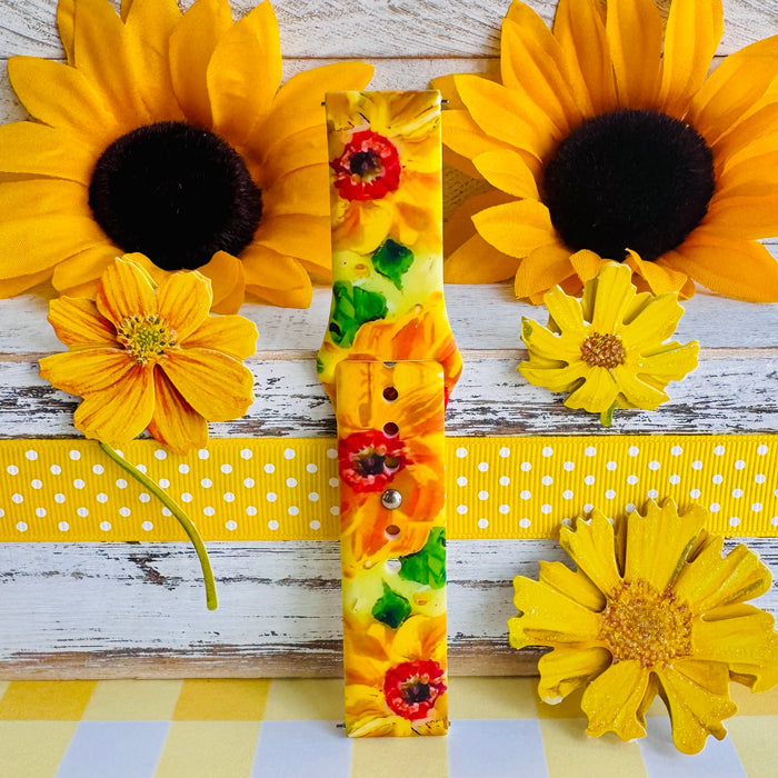 Sunshine Petals Print Silicone Band For Samsung Watch