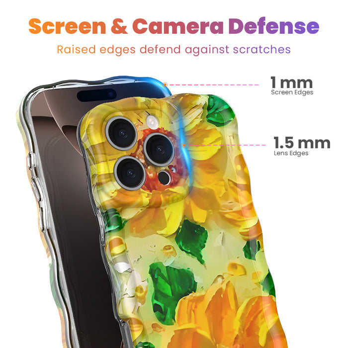 Sunshine Petals Wavy Luxe MagSafe Case for iPhone â Radiate positivity and warmth with the Sunshine Petals Wavy Luxe MagSafe Case from Fancy Bands.