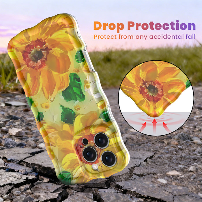 Sunshine Petals Wavy Luxe MagSafe Case for iPhone â Radiate positivity and warmth with the Sunshine Petals Wavy Luxe MagSafe Case from Fancy Bands.