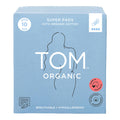 10 pack of organic cotton ultra thin pads designed for a heavy flow or during the night. These pads are hypoallergenic for sensitive skin, and made of a brethable and biodegradable material.