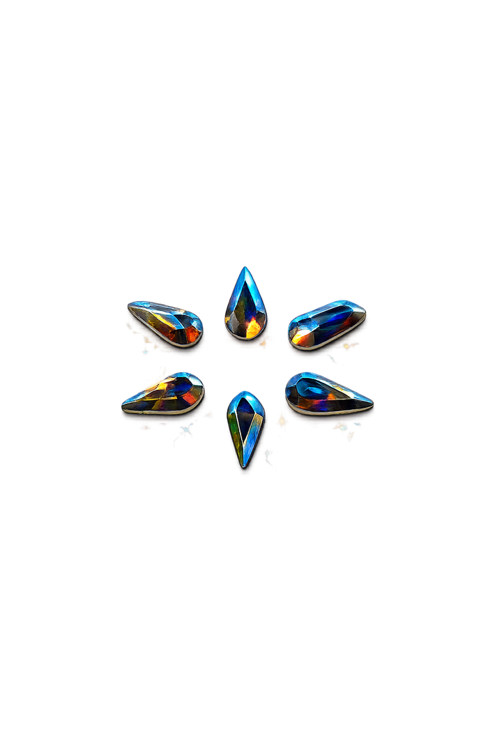 Swarovski Nail Art AB Teardrop Crystals 6pcs
