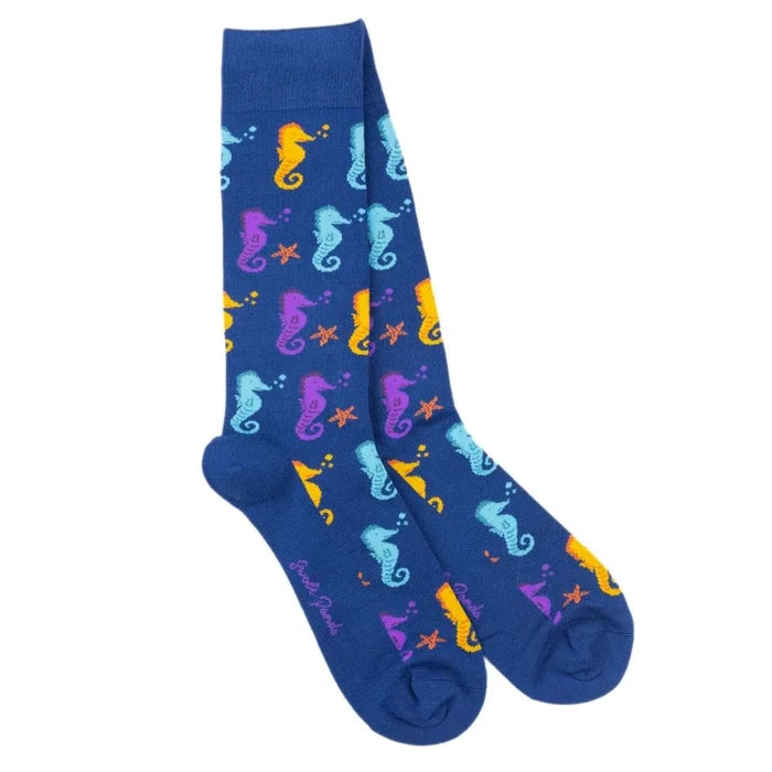 Swole Panda Seahorse Bamboo Socks