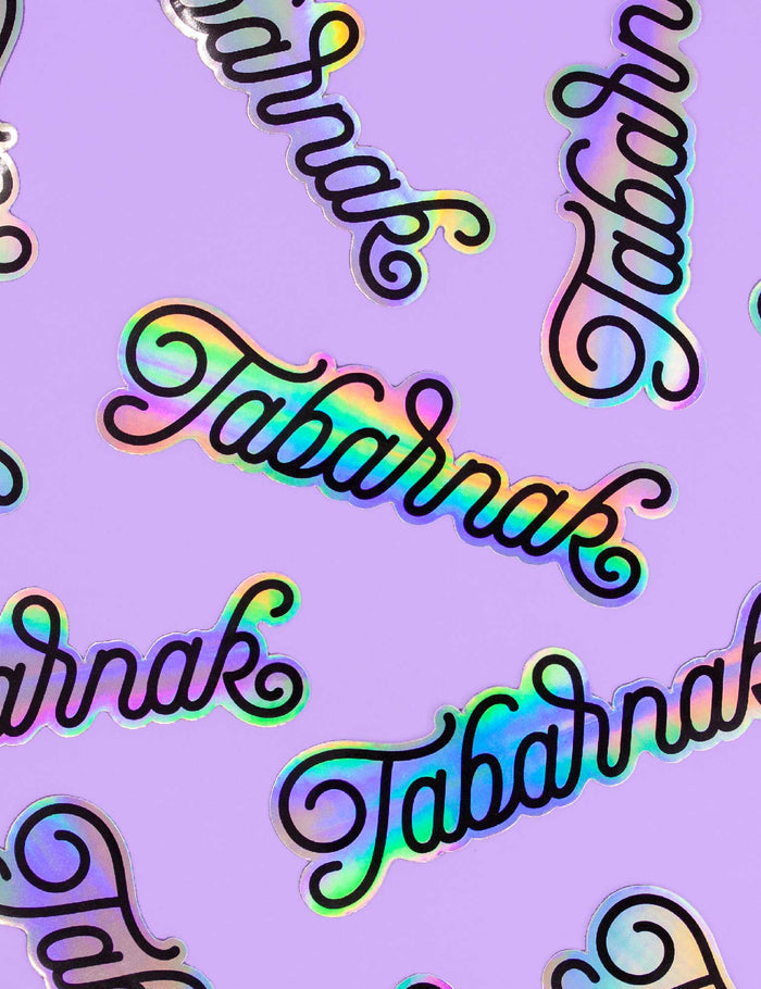 Tabarnak! holographic STICKER