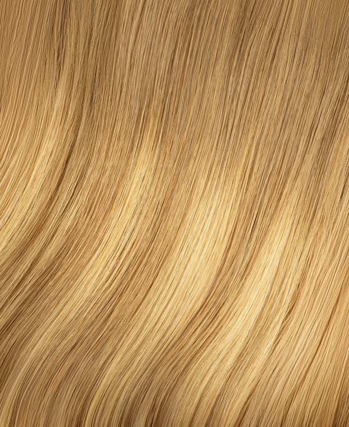 tape-in hair extensions blonde balayage.