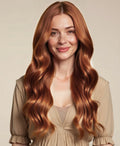 tape-in hair extensions copper.