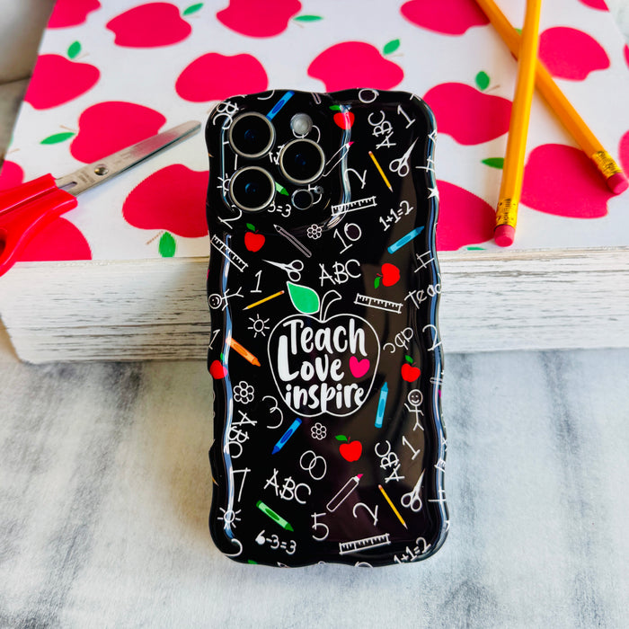 Teach, Love, Inspire Wavy Luxe MagSafe Case for iPhone â Celebrate the heroes of the classroom with the Teach, Love, Inspire Wavy Luxe MagSafe Case from Fancy Bands.