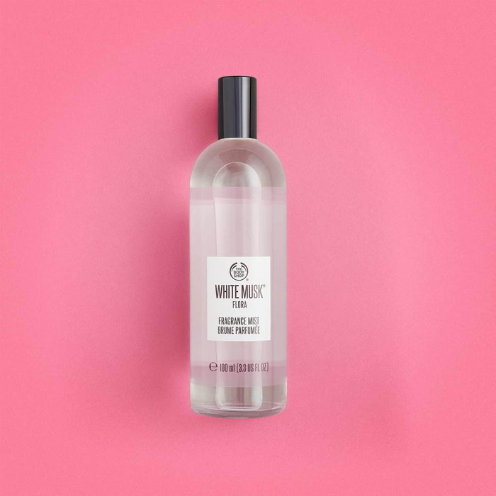 The Body Shop White Musk Flora Fragrance Mist 3.4 fl oz (100 ml) Authentic Product - - Pinky Cosmetics -- United Arab Emirates -- Pinky Cosmetics
