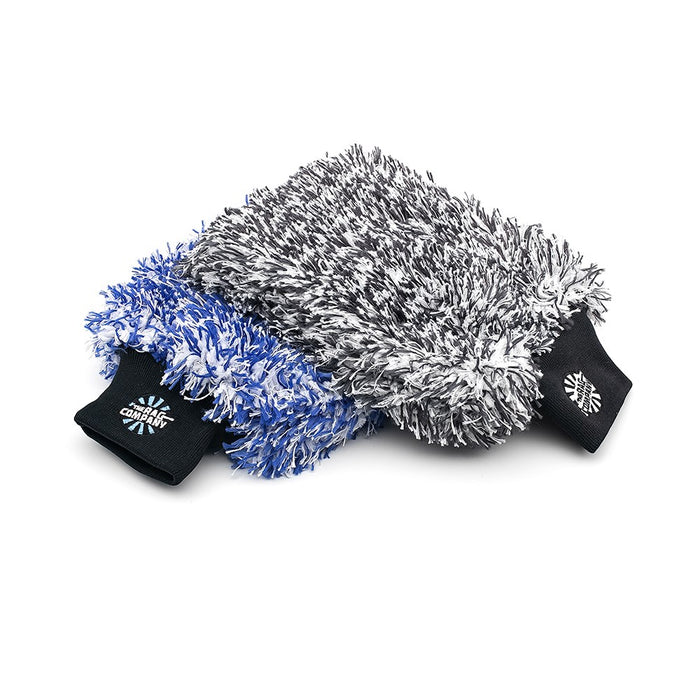 Two stacked Ultra Wash Mitts on a white background.