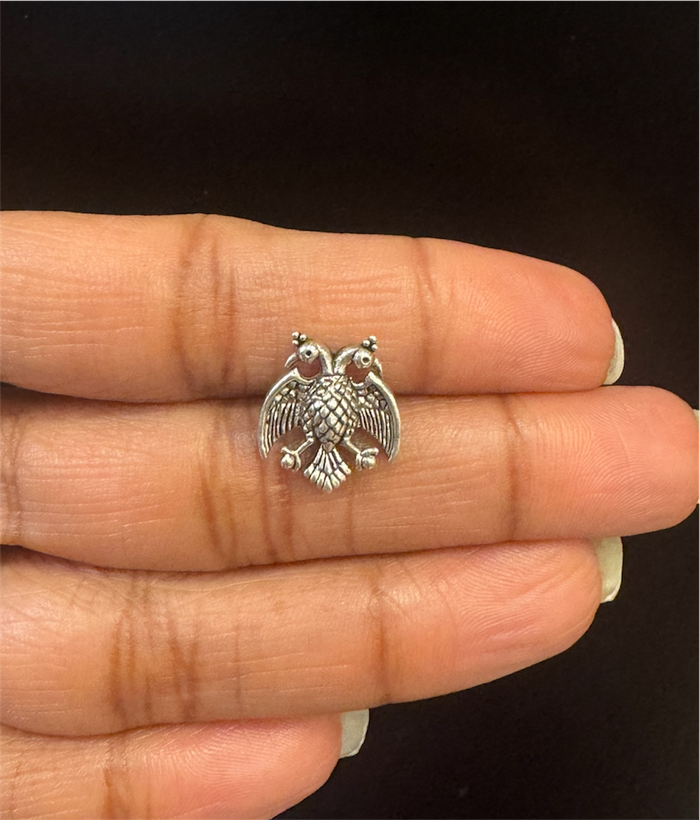 The Dvirupa Gandaberunda Silver Lapel Pin