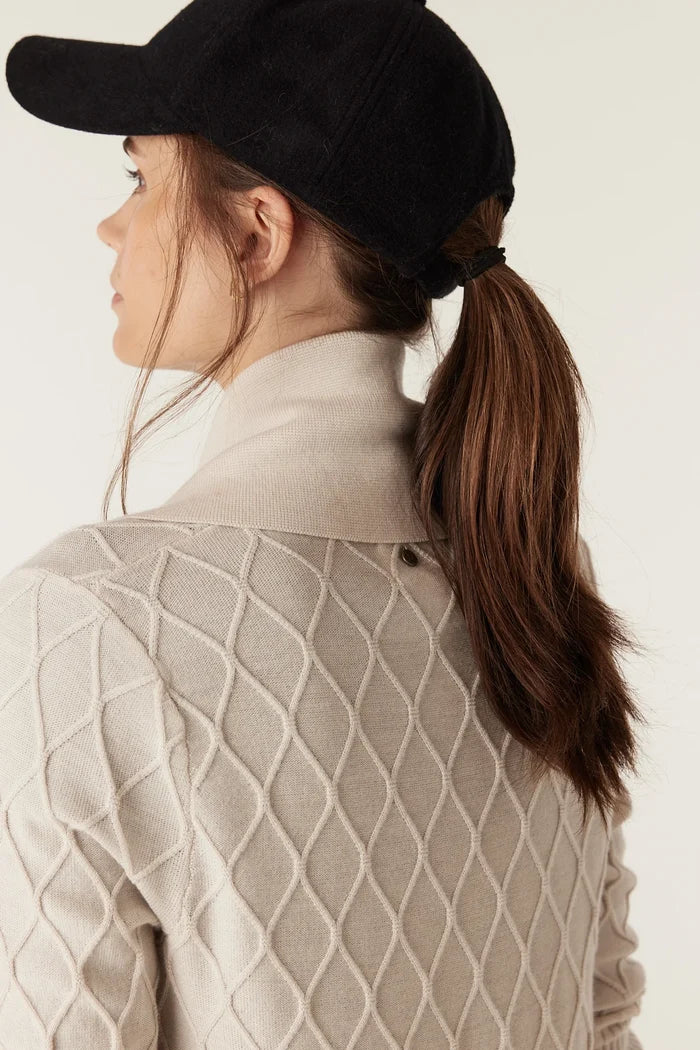 THE ELIZABETH MERINO CARDIGAN | Antique White - Darling & Domain